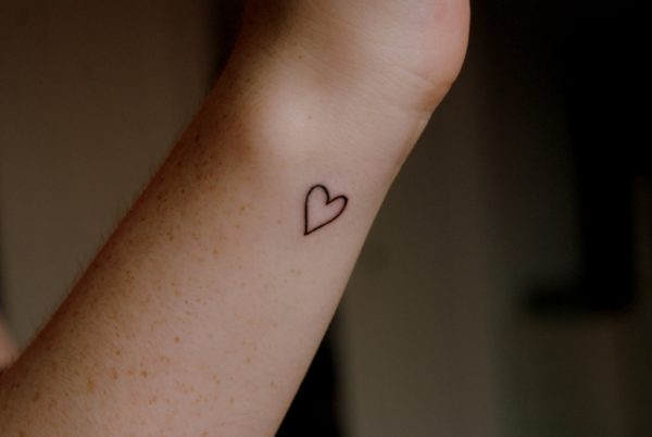 Little Heart Tattoo On Wrist