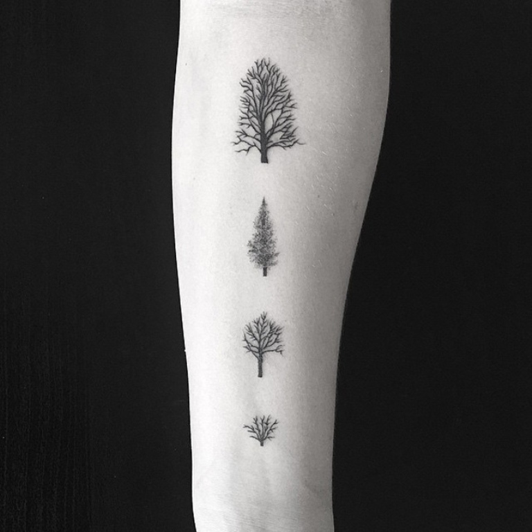 77 Attractive Tree Wrist Tattoos Design