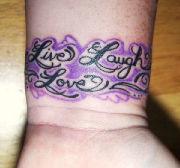 Live Laugh Love Word Tattoo 