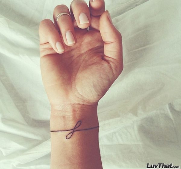 Loop Around Tattoo On Wrist