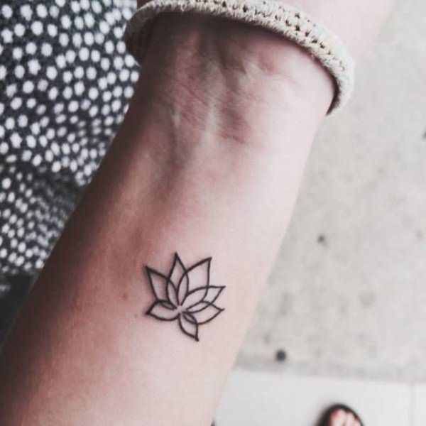 Lotus Flower  Tattoo On Wrist