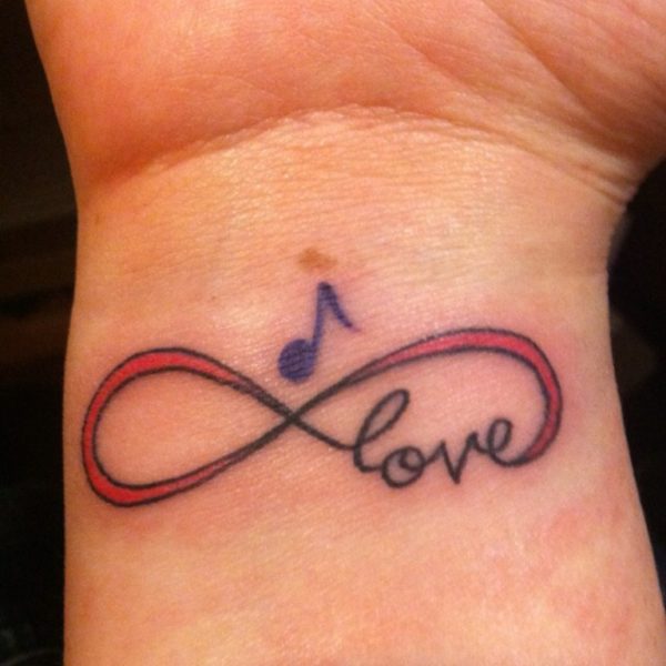 Love And Blue Music Note Tattoo