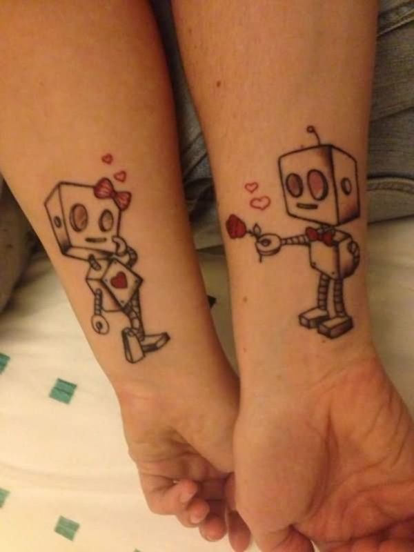Love Couple Tattoo On Wrist
