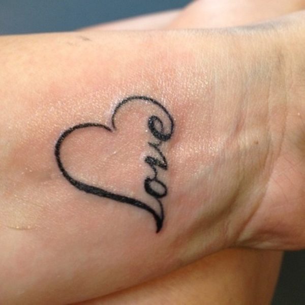 Love Heart Tattoo On Wrist
