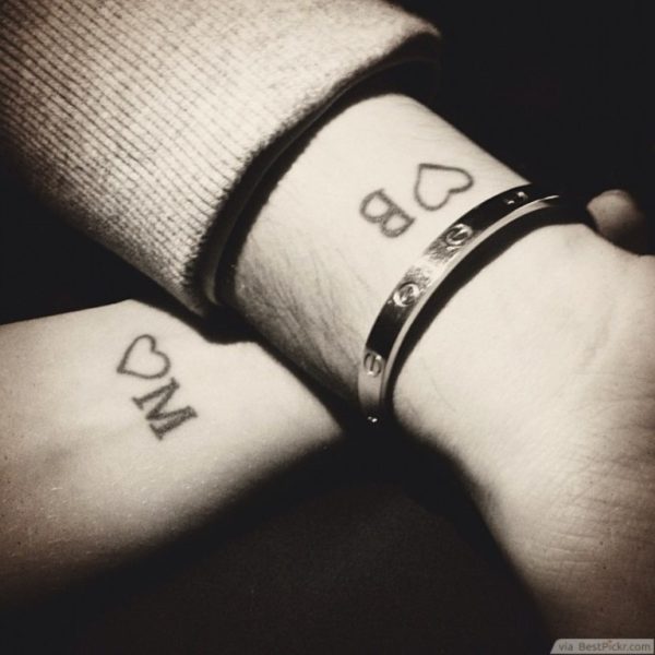Love Hearts Tattoo On Wrist