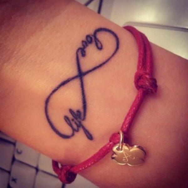 Love Life Word Tattoo On Wrist