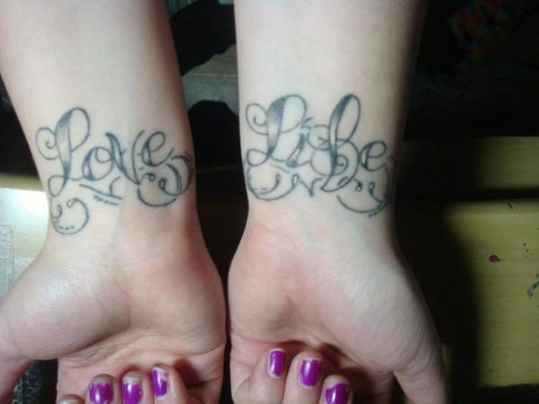 Love Life Word Tattoo