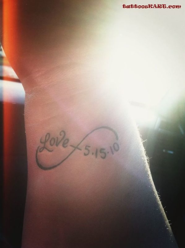 Love Tattoo Design On Wrist
