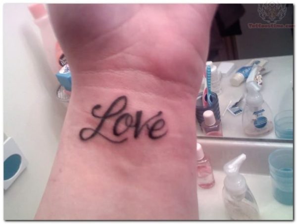 Love Wrist Tattoo