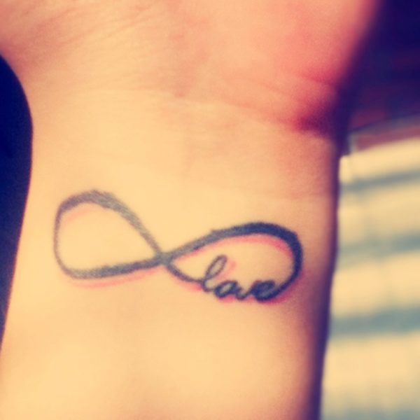 Love and Infinity Tattoo On Wrist