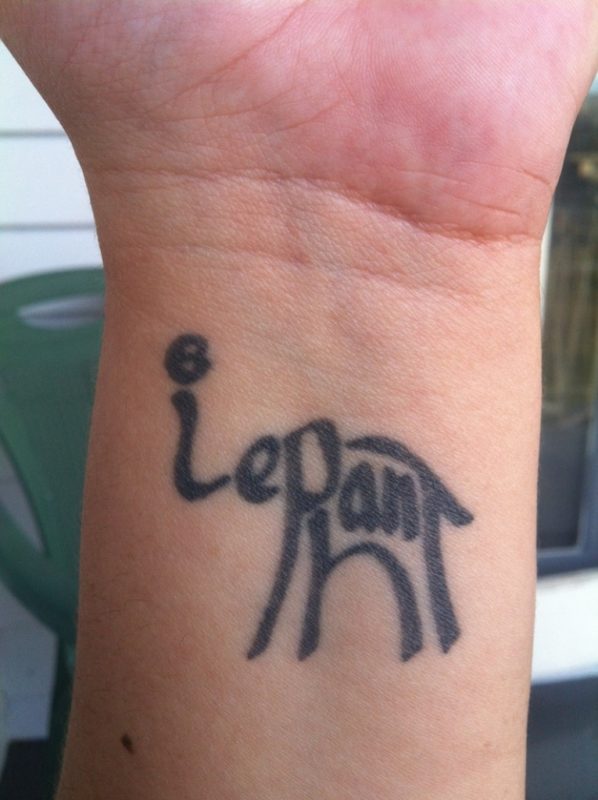  Elephant Shape Tattoo