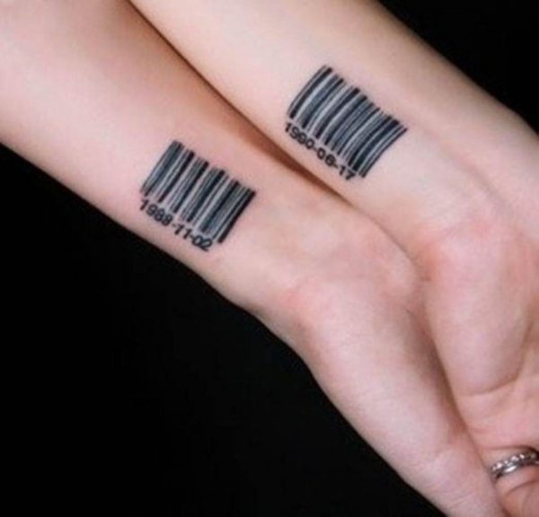 Matched Bar Code Tattoo