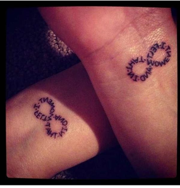 Matching Best Friends Tattoo On Wrist