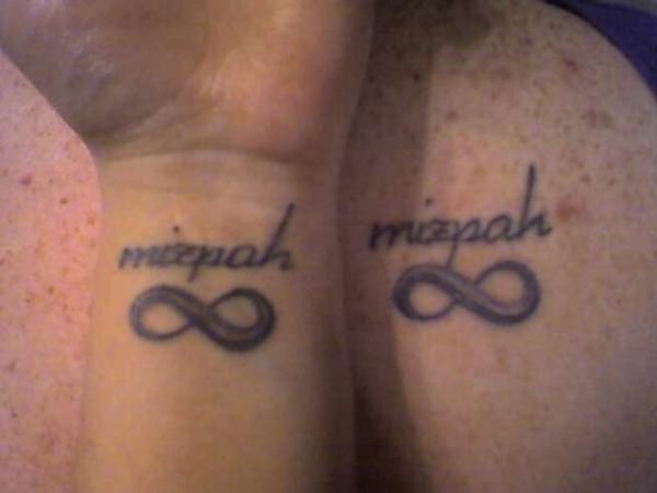 Matching Infinity Tattoo On Wrist