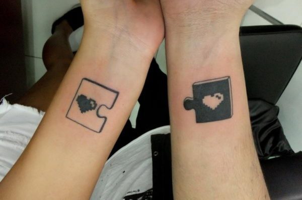 Matching Puzzles Tattoo On Wrist