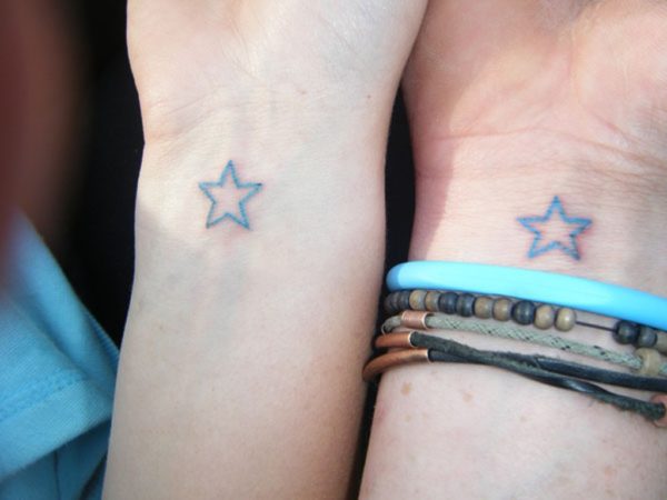 Matching Star Wrist Tattoo