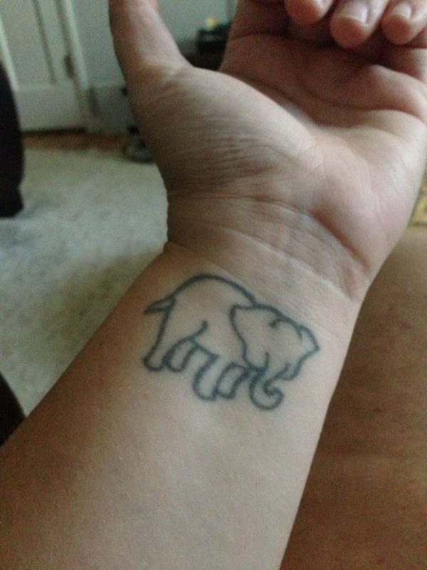 Elephant Tattoo On Wrist