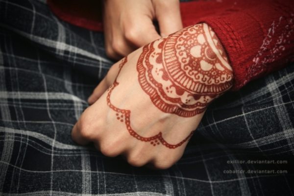 Mehndi Design Wrist Tattoo