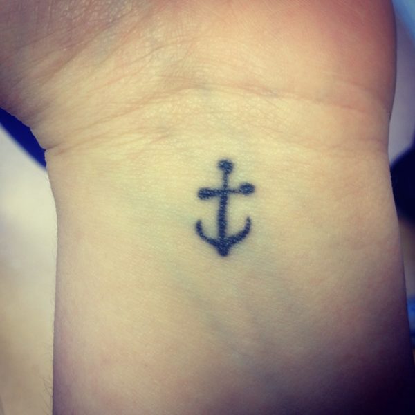 Men Anchor small Tattoo