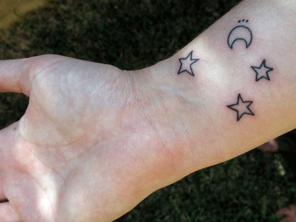 Moon And Stars Tattoo