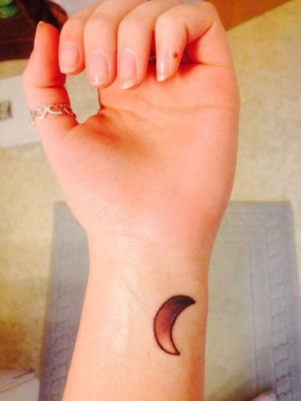 Moon Tattoo On Wrist