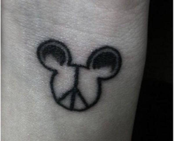 Mouse Infused Peace Tattoo