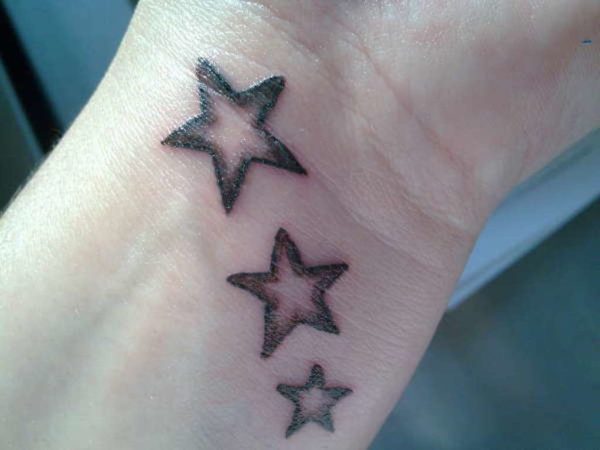 Multiple Stars Tattoo On Wrist