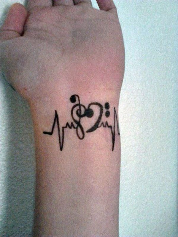 Music Heart Tattoo