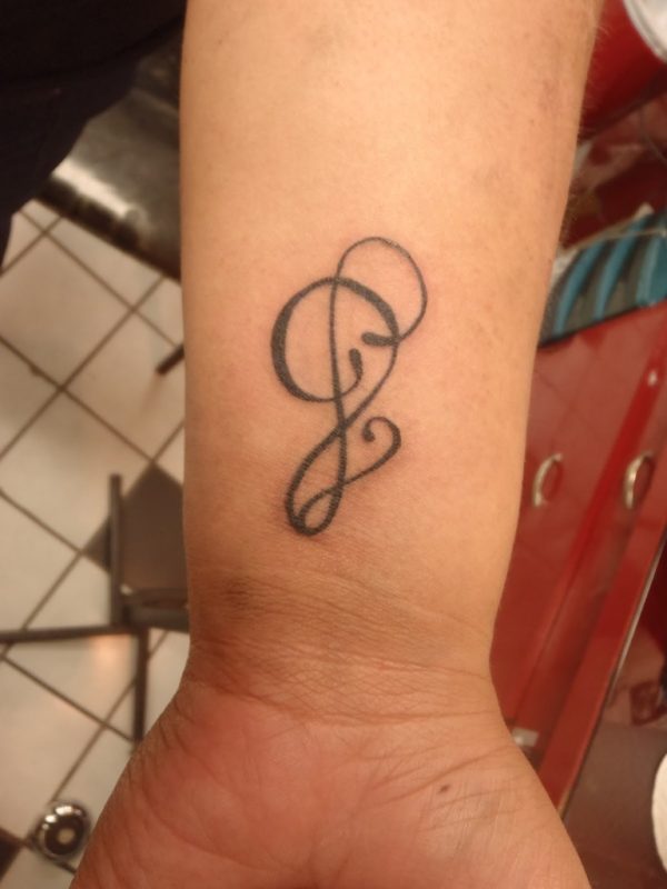 Music Initials Tattoo