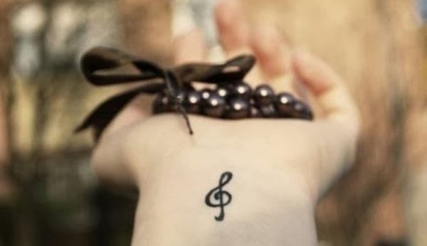 Music Note Tattoo On Wrist 