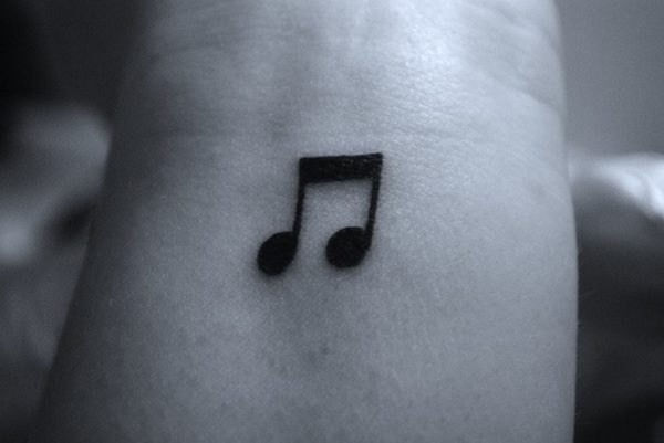 Music Note Tattoo On Wrist 