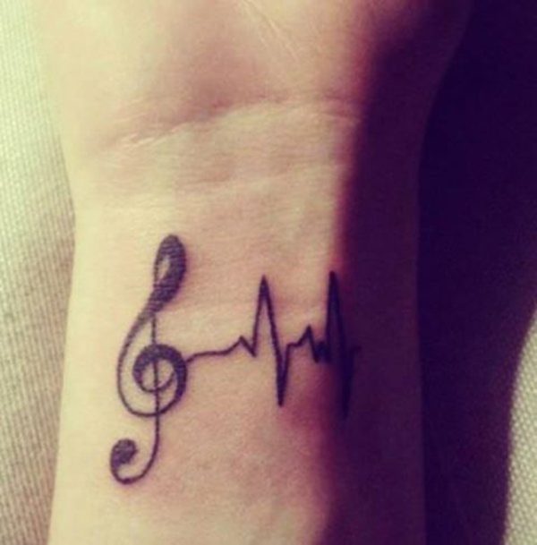 Music Note Tattoo On Wrist