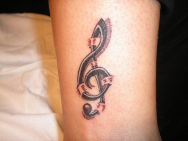 Music Note Tattoo On Wrist