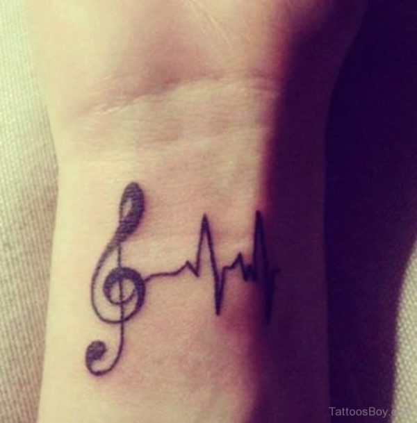Music Note Tattoo On Wrist