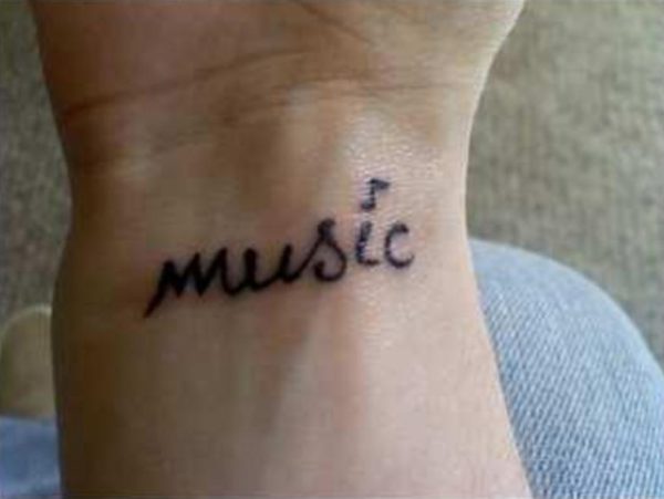 Music Symbol Tattoo On Wrist
