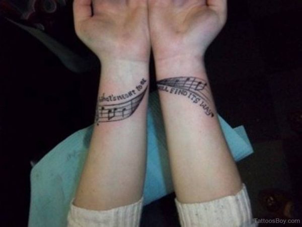 Music Symbols Tattoo On Wrist