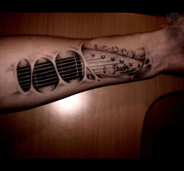 Music Tattoo Design On Wrist