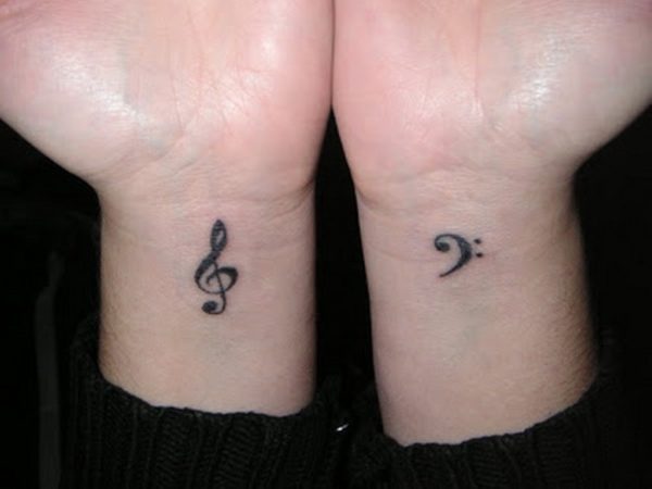 Music Tattoo On Both Wrists