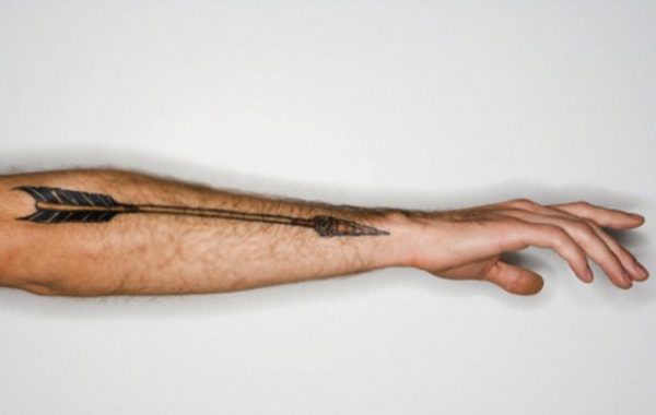 Native Feather Arrow Tattoo On Wrist
