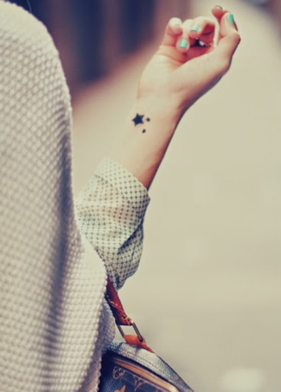 Nautical Star Tattoo Design On Wrist