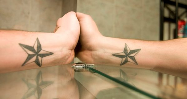 Nautical Star Tattoo On Wrist