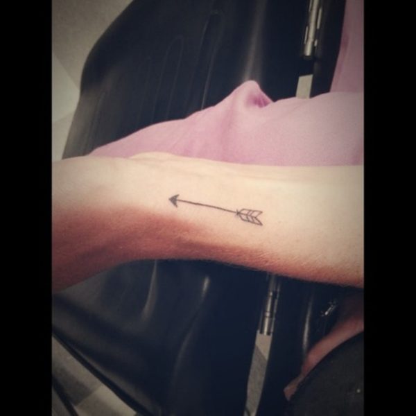 Black Arrow Tattoo On Wrist