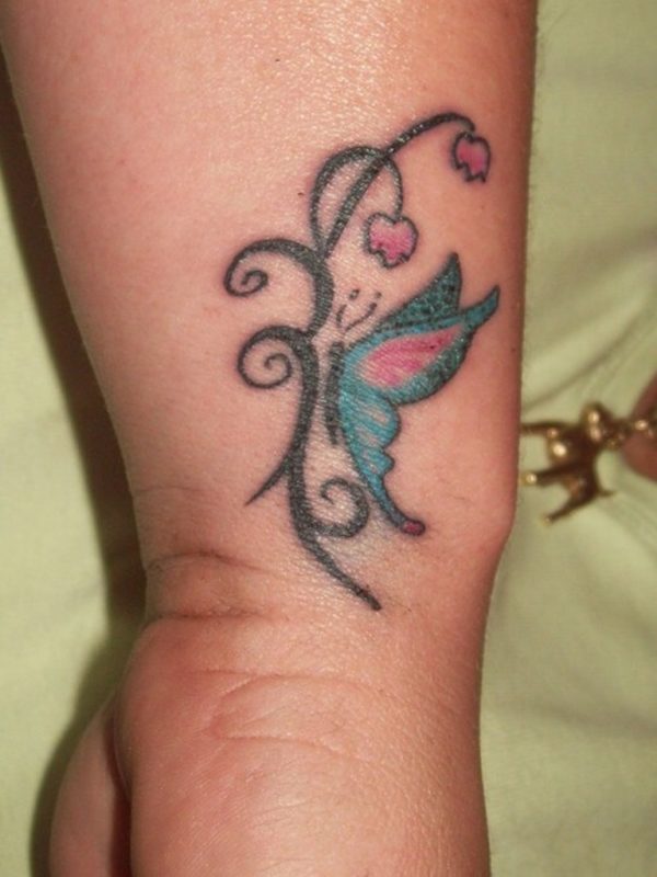 Nice Butterfly Tattoo On Wrist