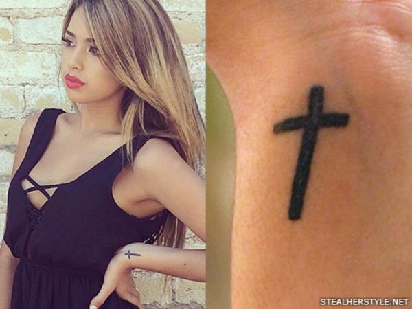 Nice Cross Tattoo On Wrist