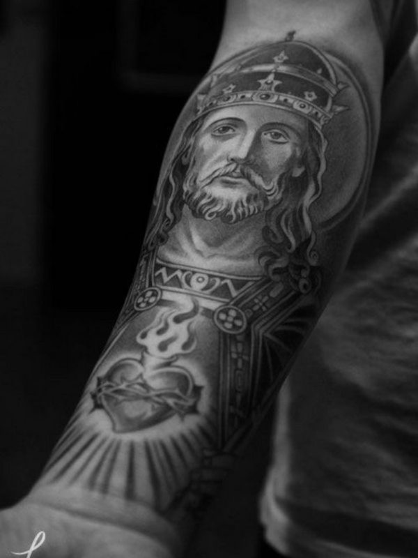 Nice Jesus Tattoo On Wrist