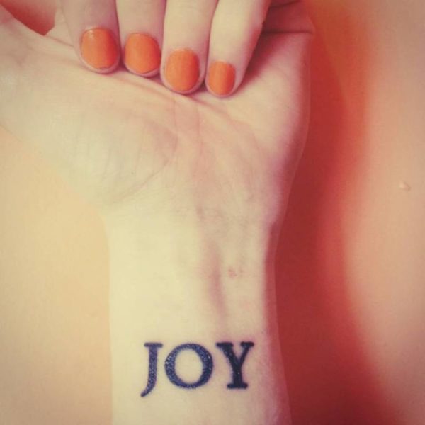 Nice Joy Wrist Tattoo