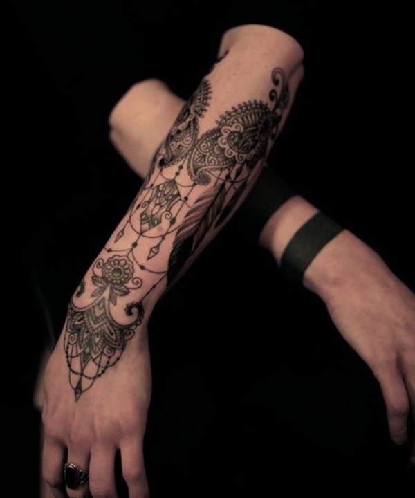 Nice Mandala Tattoo On Wrist