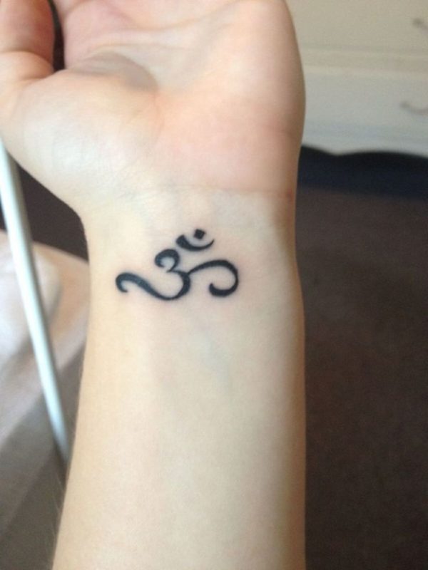 Nice Om Tattoo On Wrist