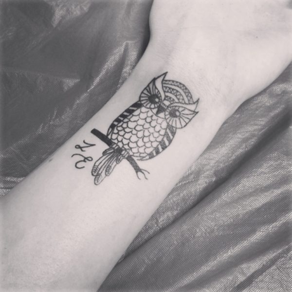 Nice Owl Tattoo Design