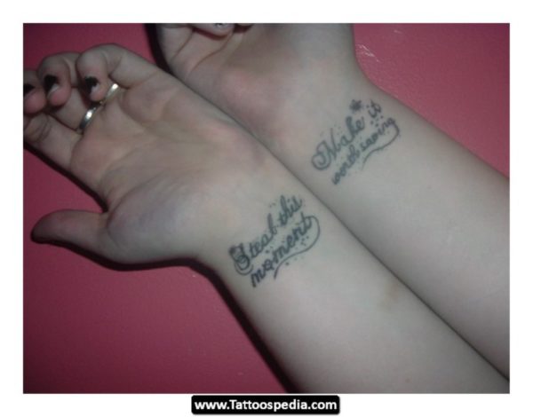 Nice Wording Tattoo On Wrist